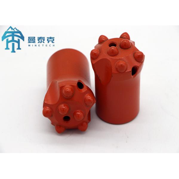 Quality Red 32mm Tapered Button Bit For Granite Rock 50/55/65mm Skirt Body for sale