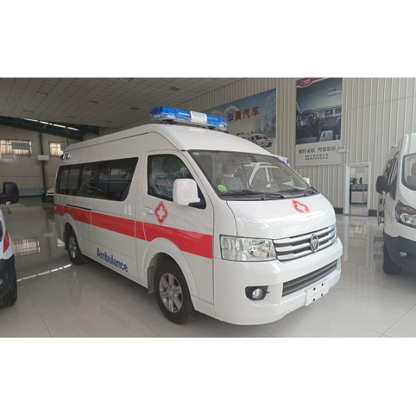 Quality Futian Medical Emergency Ambulance 4×2 8 Seater Gasoline Rear Drive for sale