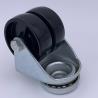 China 50mm Twin Wheel Nylon Castors With Top Bolt Hole Double Wheels Caster factory