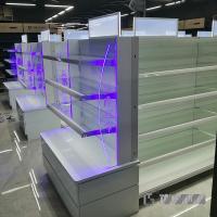 China Milk White Supermarket Display Racks Morden Cold Rolled Steel Material For Grocery for sale