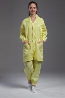 China Class 100 Clean Room Garments With Lapel Gown Wear Resistant Size Customized factory