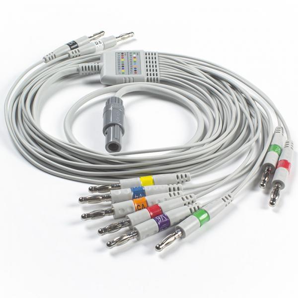 Quality Welch Allyn RE-PC-AHA-BAN SE-PRO-600 EKG Cable And Leadwires 14 Pin IEC Banana 4.0 for sale