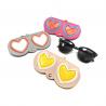 China Portable Cartoon button eyeglasses bag Handmade PU sunglasses bag factory