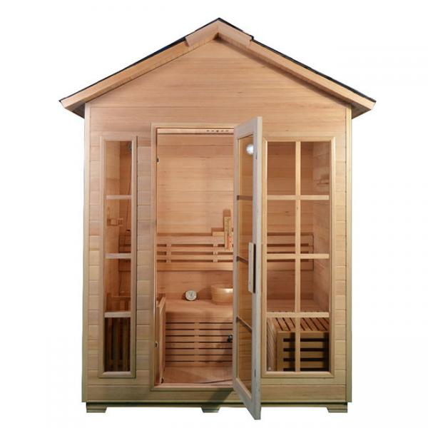 Quality 6 Person Redwood Cedar Modern Sauna Outdoor Wet Dry Sauna Wood for sale