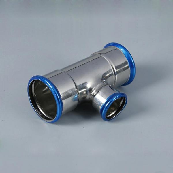 Quality Reducing tee Polishing Stainless Steel Fittings DN15 - DN108 Nickel White Color for sale