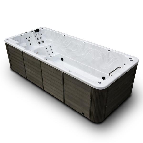 Quality Outdoor 5m Soaking Endless Swimming Pool Hot Tub With 4 Seats for sale