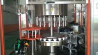 China 1KW Semi Automatic Wet Glue Labeling Machine Double Size Bottle Mitsubishi PLC Control factory