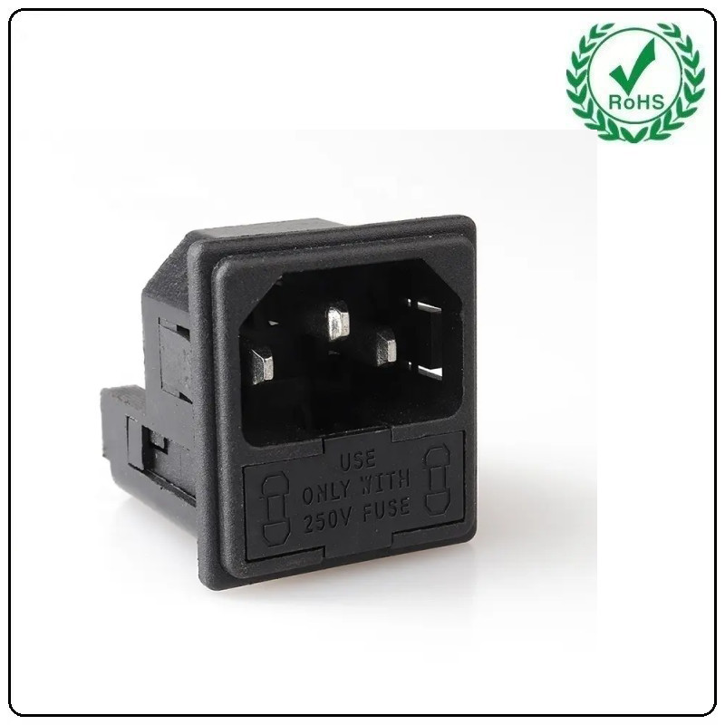 China LZ-14-F8 250V Fuse Switch Power Socket With 3 Pin,Switch Fused IEC C14 Inlet factory