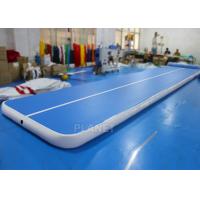 China Flexible Inflatable Air Track Gymnastic Blue Surface Mattress For Sport factory