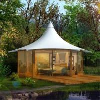 China Yurt Prefab Tiny Homes Eps Sandwich Panel Fiberglass Roof Luxury Tent Dome for sale