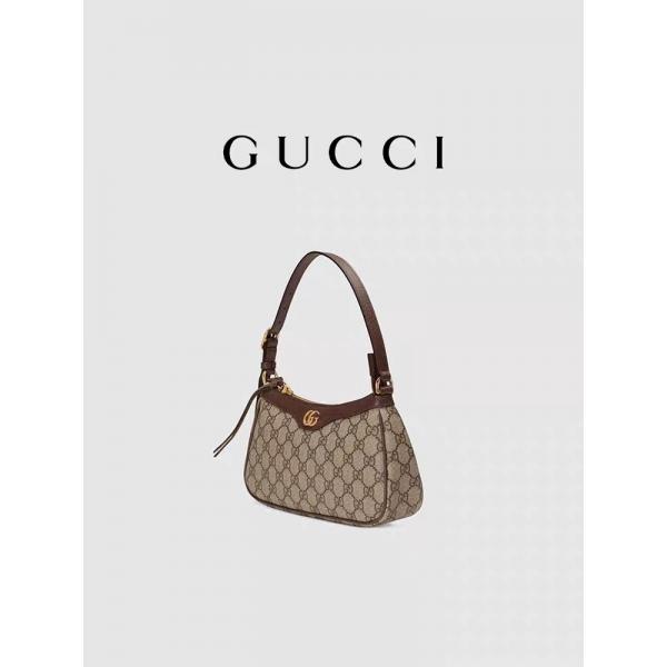 Quality Small GG Supreme Canvas Leather Underarm Shoulder Bag GUCCI Ophidia for sale