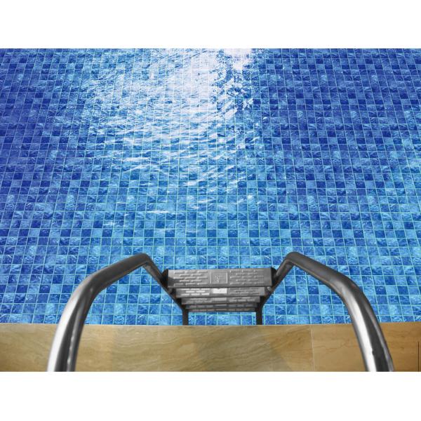 Quality PRIMERA Swimming Pool Mosaic Tiles 306×306mm blue Glazed Mesh Mounted 24kg/box for sale