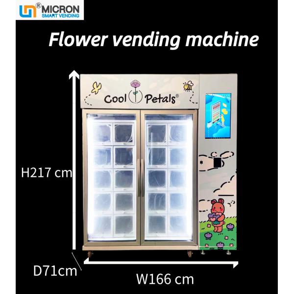 Quality 22 Inch Touch Screen Flower Vending Machine With Refrigerator Cooling System Locker Micron Smart Vending for sale
