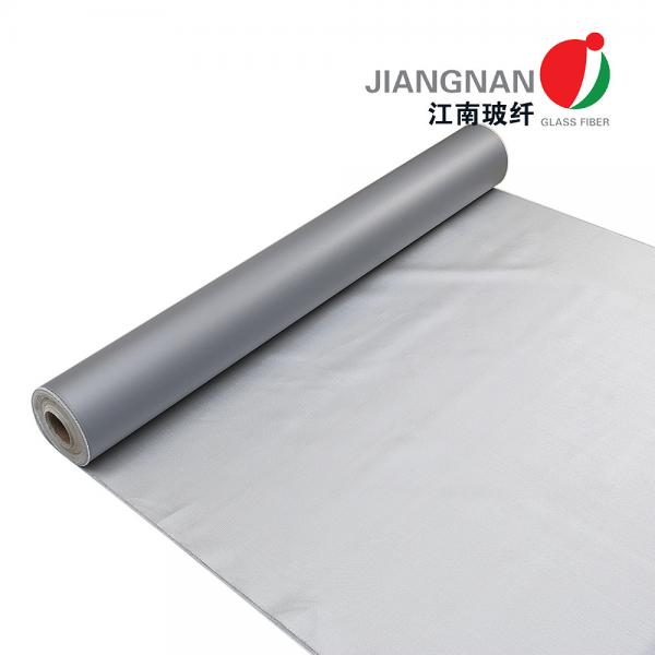 Quality 0.6 / 0.8mm Silicone Coated Fabric For Fire Curtain System Fire Retardant Curtain Fabric for sale