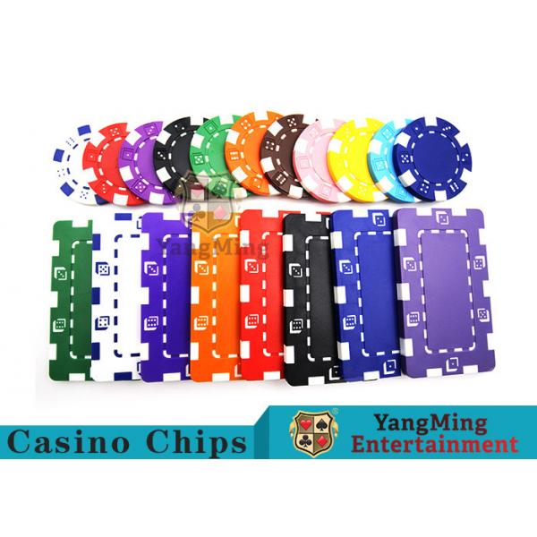 Quality 11.5g - 32g Clay Poker Chips With Sticker With Unique Dice Fancy Mold Design for sale