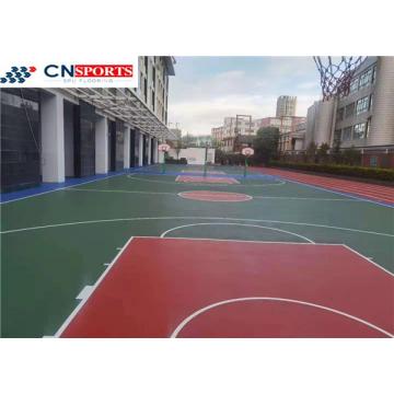 Quality 3mm-8mm Cushion Rebounce Shock Absorption SPU Sports Court Flooring for sale