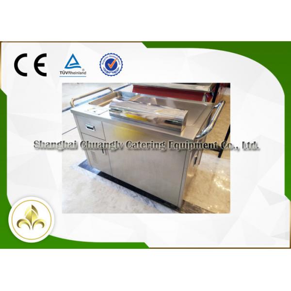 Quality Mobile Japanese Hibachi Table Teppanyaki Electric Grill For Beef Mutton Chicken Fish for sale
