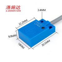 Quality Q18C Plastic Flat Square Non Flush Type Proximity Sensor With Cable Type for sale