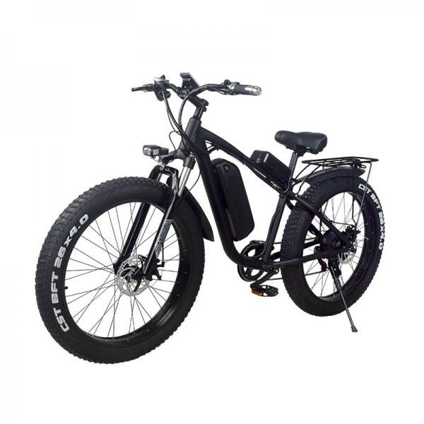 Quality Loading 200KG Fat Tire Electric Mountain Bike 48v Electric Bicycle Light for sale