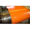 China Galvalume PPGL Prepainted Steel Coil 0.16 X 914 Mm AZ50 / Orange Color Coated Steel Coil factory