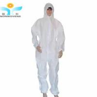 Quality Polypropylene Disposable Protective Coverall White Disposable Overalls Hood 30gsm 35gsm for sale