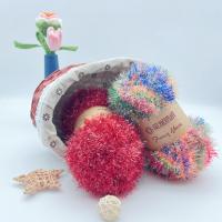 China 100% Polyester Light And Fluffy Glass Yarn For Hand Knitted Doll Cute Hair Clip factory