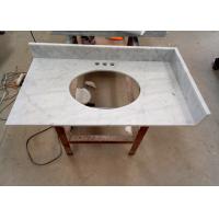 China 22 Inch Prefab Vanity Tops / White Carrera Marble Countertops Durable For Home factory