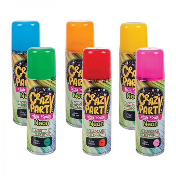 Quality 6 Colors Neon Hair Color Sprays Harmless Multiscene Eco Friendly for sale