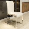 China Modern Leather Dining Chairs Metal Legs With Stainless Steel Frame factory