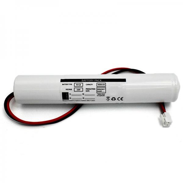 Quality 4000mAh Emergency Light Ni Cd Battery 3.6V Energy Pack High Temp Resist for sale