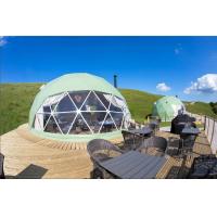 China Luxury Camping Site Geo Dome Tent , Transparent Dome Tent 30 Square Meters House Family Hotels Tent factory