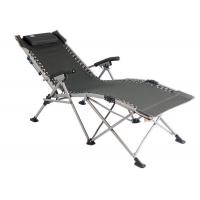 China Steel Tube Frame Portable Compact Camping Folding Beach Lounge Chairs 65*105*53CM factory