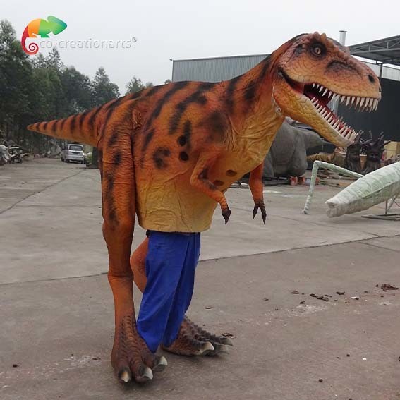 Quality 4.5m Animatronic Dinosaur Costume Animatronic Raptor Costume For Park Celebrating for sale