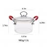 China 1.5L Clear Borosilicate Glass Soup Pot With Red Double Ears factory