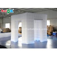 Quality Inflatable Party Tent Portable 3 Doors LED Inflatable Cube Photo Booth With 17 for sale