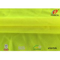 Quality Breathable 75D Hi Vis Fluorescent Material Fabric Yellow Coated FR Anti Static for sale