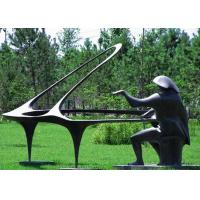 China Playing The Piano Bronze Statue For Home / Hotel / Public Decoration factory