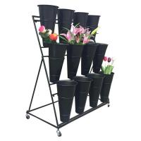 Quality Factory Customized Color Size Florist Shelf Flower Bucket Display Stand Flower for sale