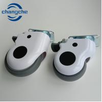 China White Hospital Bed Casters Casters With Stop 3 / 4 / 5 Inch Wheel Diameter for sale