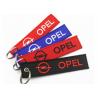 China Double Side  Embroidery Fabric Keychain  Customized Logo And Word factory