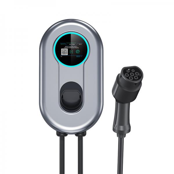 Quality Touch Button 7.4m Cable Type 1 Electric Car Charger Wall Mount for sale