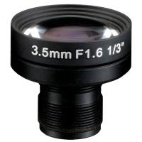 China 1/3&quot; 3.5mm Megapixel F1.6 S mount M12x0.5 Mount Non-Distortion IR Board Lens factory