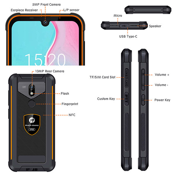 Quality Unbreakable Rugged Phone 10000mah Most Indestructible Smartphone 4GB RAM for sale