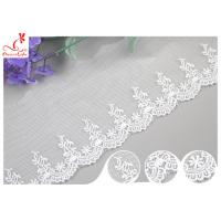 China Sri Lanka Embroidery Floral Nylon Lace Trim With Cotton Material Customized factory