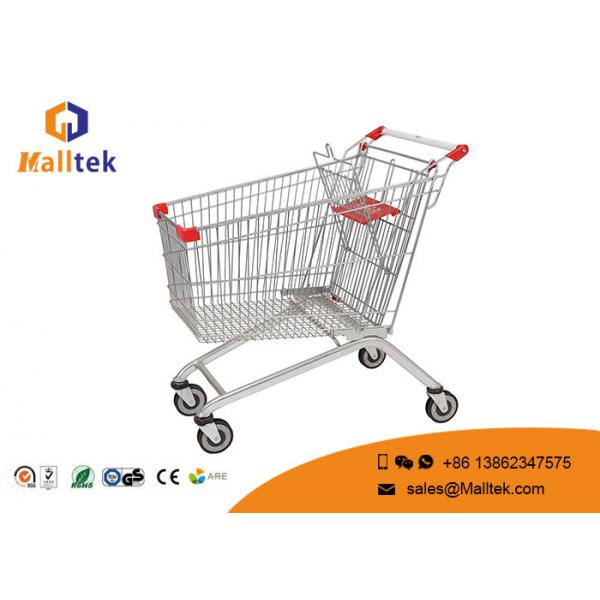 Quality Retail Grocery Store Commercial Shopping Trolley European Style Foldable Trolley Cart for sale