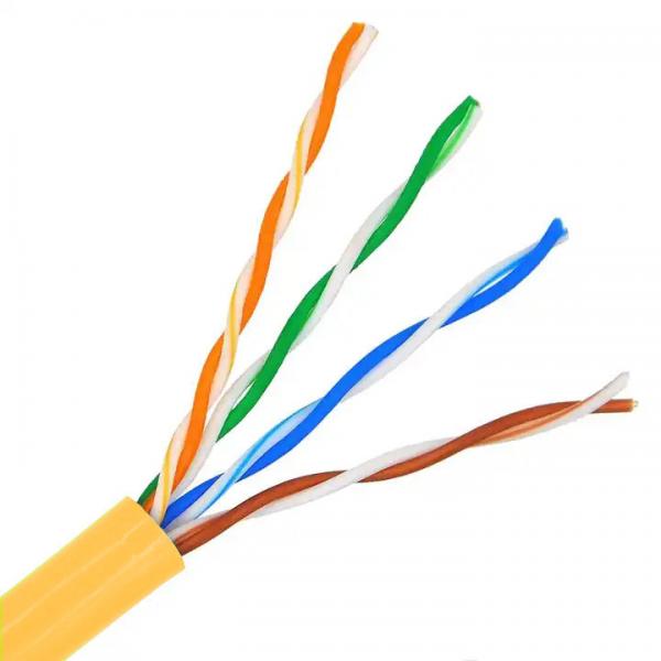 Quality Orange Cat6a Ethernet Cable Roll Speed 1000Mbps 24 AWG CMX Fire Rated for sale