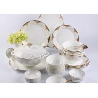 China CIQ Certificate 45pc Bone China Dinner Set For 6 People factory