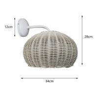 China 220V Rattan Wall Lamp Shade Hand Knitting Waterproof For Outdoor for sale