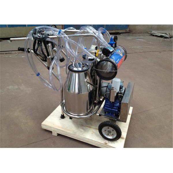 Quality Double Buckets Vacuum Manostat Cow Mobile Milking Machine With L80 Pulsator for sale