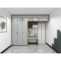 China Custom Made Cloth Wardrobe With Hinge Door And Writing Desk For Single Bedroom Furniture for sale